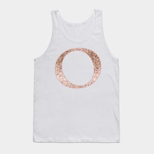 O rose gold glitter monogram letter Tank Top